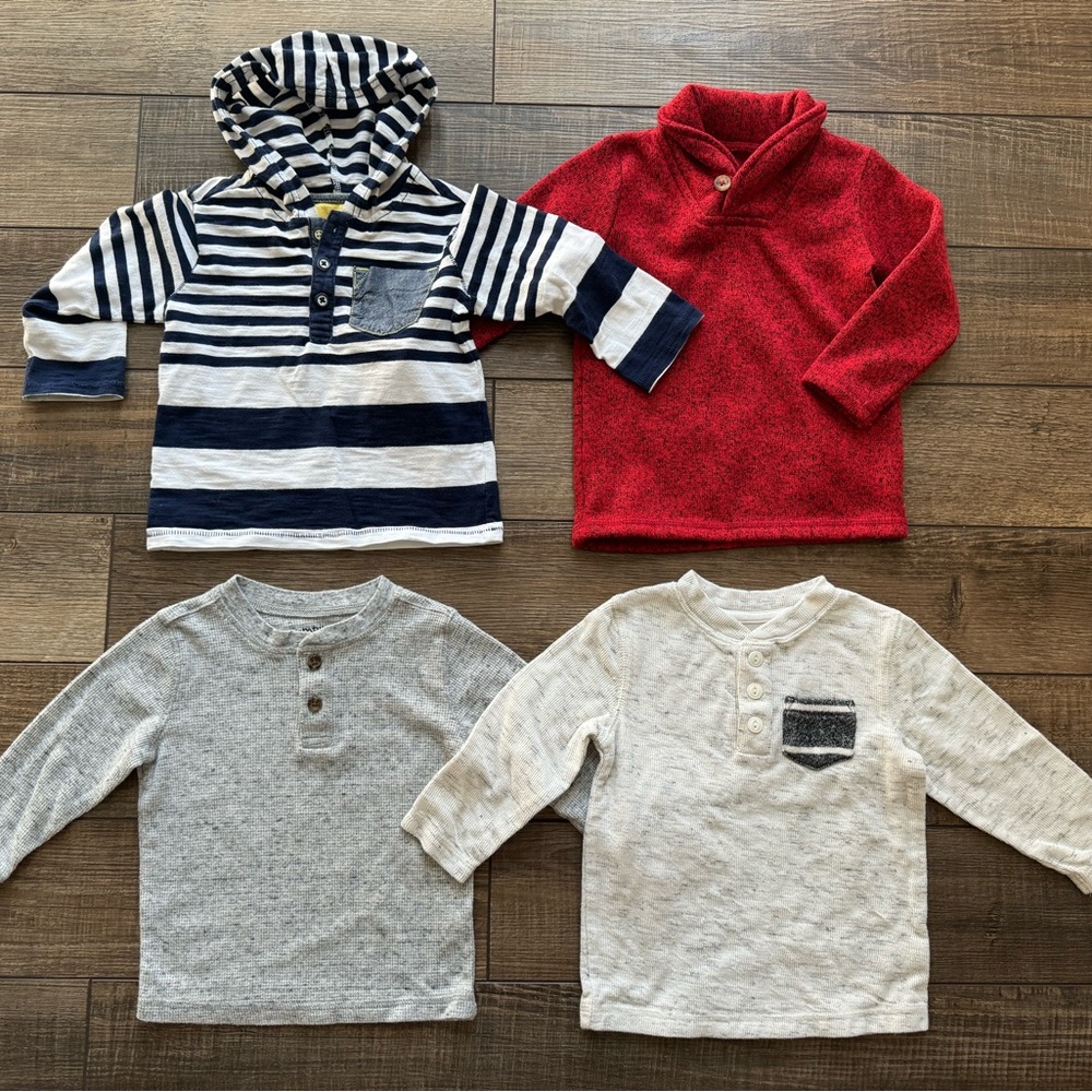 Long sleeve shirt bundle 18 month toddler boy